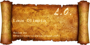 Laux Olimpia névjegykártya